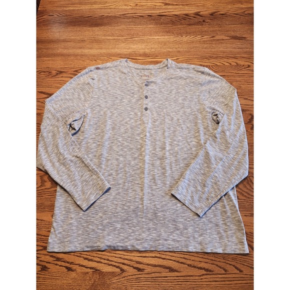 RHONE Other - Rhone Long Sleeve Henley Mens Size XXL‎ Marled Gray